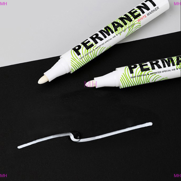 lowest-price-mh-ปากกามาร์กเกอร์สีขาว1ชิ้นปากกาเจลพลาสติกกันน้ำมันสำหรับเขียนอัลบั้มภาพวาดสีขาว-diy-เครื่องเขียนปากกากราฟฟิตีสำหรับสมุดโน้ต