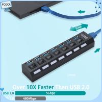 FCOCA ด้วยเปิด/ปิด ตัวแยกฮับความเร็วสูง 4/7 พอร์ต 4/7-พอร์ต USB Data Hub ฮับ USB 3.0 ฮับ USB 3.0 Multi USB Splitter