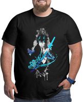 Anime Blue Exorcist Rin Okumura T Shirt Big Size Mens Short Sleeve T-Shirts Casual Fashion Big Size Mens T-ShirtBlack