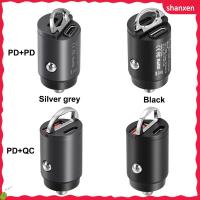 SHANXEN PD + PD เครื่องชาร์จโทรศัพท์ใน USB ในรถยนต์,อะแดปเตอร์รถยนต์ลับขนาดเล็กที่ชาร์จแบตในรถ USB PD 30W Type C