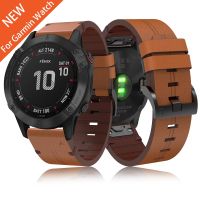 ❇❉ Dla Garmin Fenix 6 Pro 22mm 26mm Easyfit skórzany pasek Tactix Delta opaska do zegarka Fenix6 5 5X