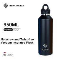 ☞ RevoMax 32oz Flask Sports Water Bottle Double Walled Stainless Steel Vacuum Insulated Mugs Travel Thermos Custom Matte Colors