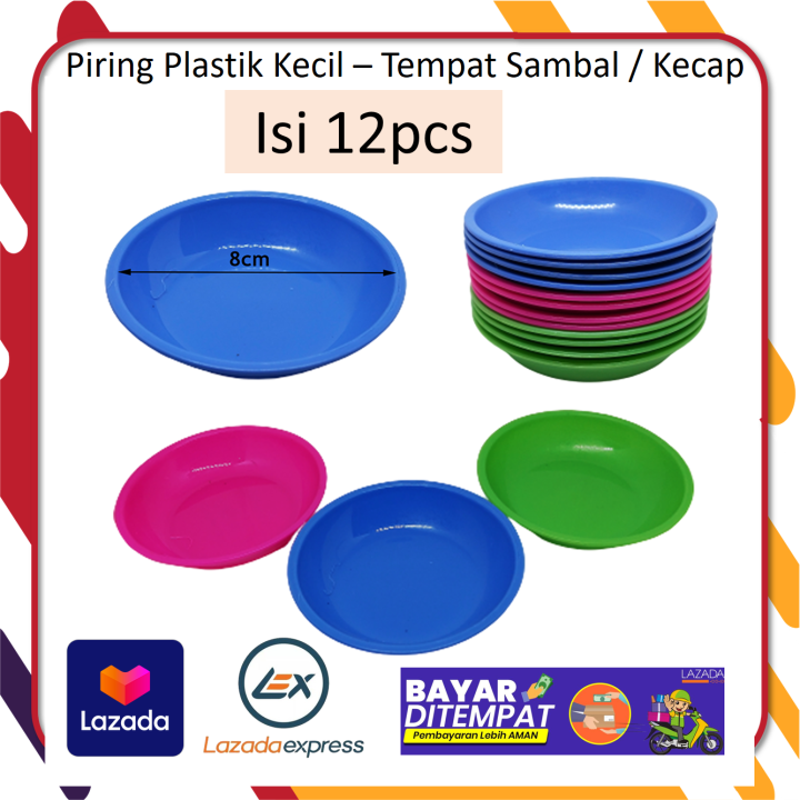 Toko Vervel 12pcs Piring Sambal Plastik Plastik Set Lusinan Wadah