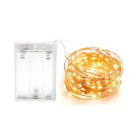 2M 3M 5M 10M Led Fairy Lights / Battery Operated Copper Wire Starry Fairy Lights / Waterproof String Lights Suitable Indoor And Outdoor / Decoration Night Light Perfect For BedroomChristmasRamadanNew YearPartiesWeddingBirthdayKids RoomPatioWindow