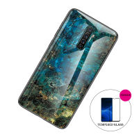 KHTD สำหรับ realme X2 Pro เคสโทรศัพท์หินอ่อนรูปแบบกระจกเทมเปอร์กลับกรอบ TPU แบบนุ่มกันกระแทกฝาหลังกรณี