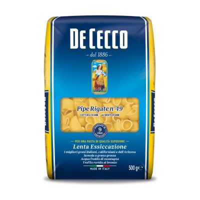 🔖New Arrival🔖 เด เชกโก ไพพ์ พาสต้า เบอร์ 49 จากอิตาลี 500 กรัม - De Cecco Pipe rigate no.49 Pasta from Italy 500g 🔖
