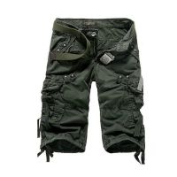 New Mens Summer Army Cargo 3/4 Three Quarter Pants Cotton M