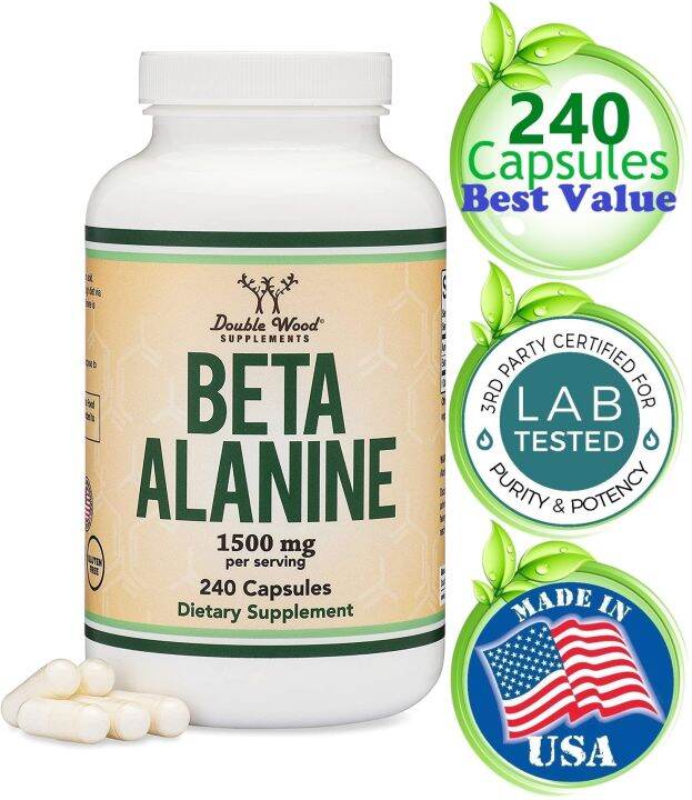 Beta Alanine 240 Caps Guaranteed Purity & Potency for Metabolism Boost, Performance Enhancement
