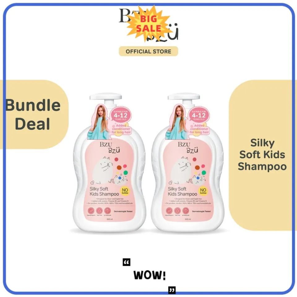 BZU BZU Silky Soft Kids No Tear Shampoo (Designed for Frizzy & Fragile  Hair) 600ml, Gifts For Kids