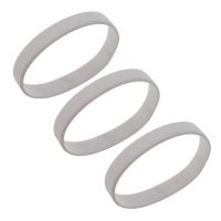 3X Fashion Silicone Rubber Elasticity Wristband Wrist Band Cuff Bracelet Bangle White