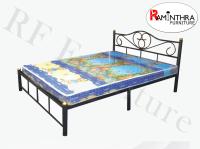 Raminthra Furniture เตียงเหล็ก ขนาด6 ฟุต รุ่น โฟกัส + ที่นอนโฟม Bed