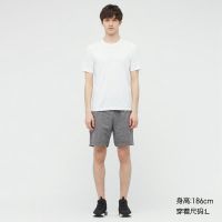 ใหม่ Uniqlo เสื้อยืด คอกลม แขนสั้น ลาย DRY-EX ความชื้น สําหรับผู้ชาย 433399 Uniqlo