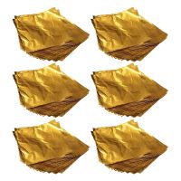 600Pcs Square Sweets Candy Chocolate Lolly Paper Aluminum Foil Wrappers Gold