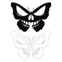 Skull Butterfly Sticker Auto Waterproof Novelty Skull Sticker Not Easy to Fade Car Exterior Accessories for Refrigerators Laptops Motorcycles Bumpers high quality