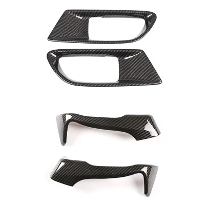 For Subaru BRZ Toyota 86 2012-2020 ABS Carbon Fiber Car Inner Door Handle Decor Cover Trim Frame Sticker Accessories
