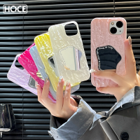 HOCE กระจกเซรามิกเคสโทรศัพท์ลายหินมันวาวสำหรับ iPhone 11 12 13 14 Pro Max เคสกันกระแทกหลากสี PU นิ่มกรอบ