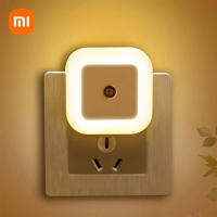 Xiaomi Mini LED Night Light Euusuk Plug In Wall Nights โคมไฟสแควร์สำหรับห้องนอนห้องโถงบันได Corridor ตกแต่ง110V 220V