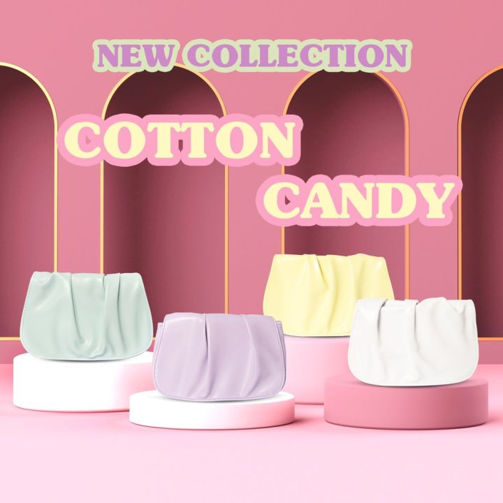 cotton-candy-bag-กระเป๋านุ่มนิ่ม-กระเป๋าสะพาย-น่ารัก-สายแบ๊ว-สายหวาน