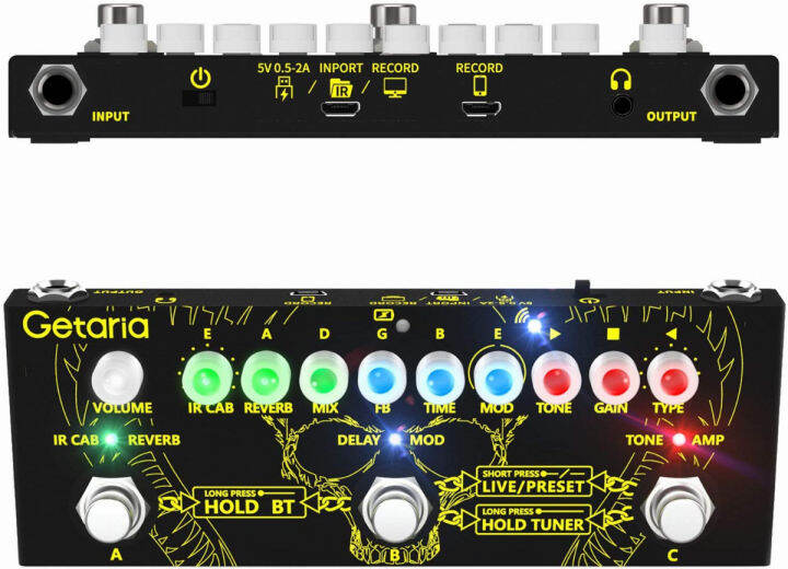 Getaria Guitar MultiFunctional Effect Pedal Routing IR Loader Guitar