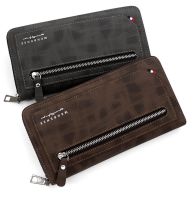 New Mens Long Wallet Fashion Simple Zipper Bag Clutch Bag Business Mens Multi-Slot Large Capacity Luxury Wallet