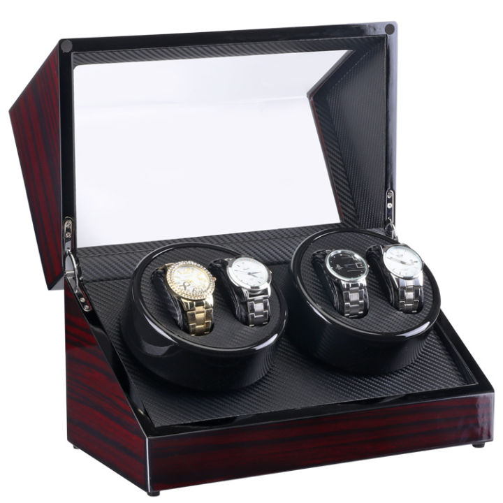 tpa-watch-winder-กล่องหมุนนาฬิกา-ออโตเมติก-แบบอโตเมติก-4-เรือน-สีน้ำตาลลายไม้-สีดำ