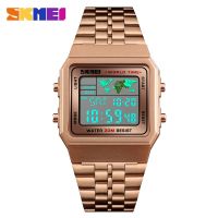 Skmei new fashion world time outdoor sports business men watch Thailand selling waterproof digital watches