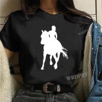 Cool Women&amp;Horse Print Female Knight T-Shirts Crew Neck Casual Tees Shirts Blouse Ladies&amp;Girl Graphic T Shirt