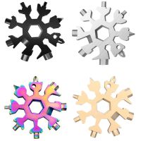 18 in 1 Multi-tool Snowflake Spanner Stainless Steel Hand Tools Star Anise Screwdriver Home/Outdoor Emergency Wrench