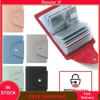 กระเป๋าสตางค์หนัง PU สำหรับป้องกันสัญญาณ RFID ช่องเสียบการ์ด34ช่องกระเป๋าใส่บัตรเครดิตกระเป๋าสตางค์กระเป๋า X ยอดนิยม