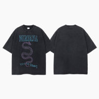 【New】 NIRVANA SERVE THE SERVANTS T-Shirt Oversize Y2K เสื้อผู้ชาย เสื้อผู้หญิง สตรีทแฟชั่น เสื้อสีดำ