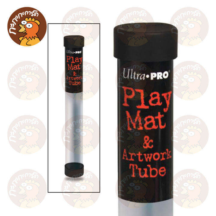 ultra-pro-play-mat-and-artwork-tube-กระบอกใส่แผ่นรองเล่นเกม-กระบอกใส่ภาพ-กระบอกใส-ฝาสีดำ