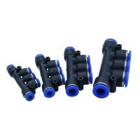 4 6 10 12 Mm Od Pneumatic Air Push In Quick Fitting 5 Way Manifold Connector