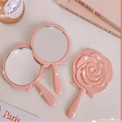 Student Makeup Mirror Nordic Makeup Mirror Holding A Flower Makeup Mirror In Hand Portable Vanity Mirror Hand Held Vanity Mirror