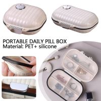 【YF】 7 days Organizer Container For Tablets Travel Pill Box With Seal Small Wheat Straw Medicines