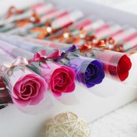 【DT】 hot  Artificial Rose Flowers Simulation Carnation Rose Soap Flower Girls Valentines Day Gift