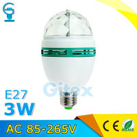 【☸2023 New☸】 lian400770360360 สีสัน Led ไฟเวที E27 3W อัตโนมัติหมุน Rgb Led หลอดไฟไฟเวทีโคมไฟงานปาร์ตี้เสื้อลายดิสโก้และคลื่นเสียงไฟปาร์ตี้