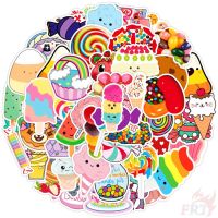 [NEW EXPRESS]✒❣ 50Pcs/Set ❉ Colorful Rainbow Candy Lollipop Cupcake Dessert Series 02 Stickers DIY Fashion Mixed Waterproof Doodle Decals