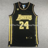 Classic Hot Sale Kobe Black Gold Jersey Lakers No. 24 Bryant Embroidered Basketball Uniform Mamba Sports Men 483142