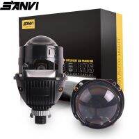 SANVI 2.5 inches Dual Chips  Bi LED Projector Lens Headlamp for Car 47W 5500k  H4 H7 9005 9006 Auto LED Headlamp Bulbs  LEDs  HIDs