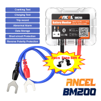 ANCEL BM200 12V เครื่องทดสอบแบตเตอรี่ไร้สายบลูทู ธ 4.2 การตรวจสอบแบตเตอรี่จอแสดงผล LED SOH SOC แบตเตอรี่วิเคราะห์เครื่องมือทดสอบอัตโนมัติ