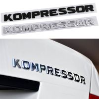 3D ABS ป้ายฝาหน้าฝาหลังกระโปรงรถตัวอักษรโลโก้ป้าย Kompressor สัญลักษณ์สำหรับ Mercedes C230 C200 C180 SLK CLK 200K SL CLS อุปกรณ์เสริม