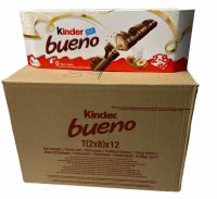 KINDER BUENO T(2x8) บรรจุ 16ชิ้น สินค้านำเข้าจากมาเลเซีย CHOCOLATE ORIGINAL 1ลัง/บรรจุ 12 กล่อง ราคาส่ง ยกลัง สินค้าพร้อมส่ง