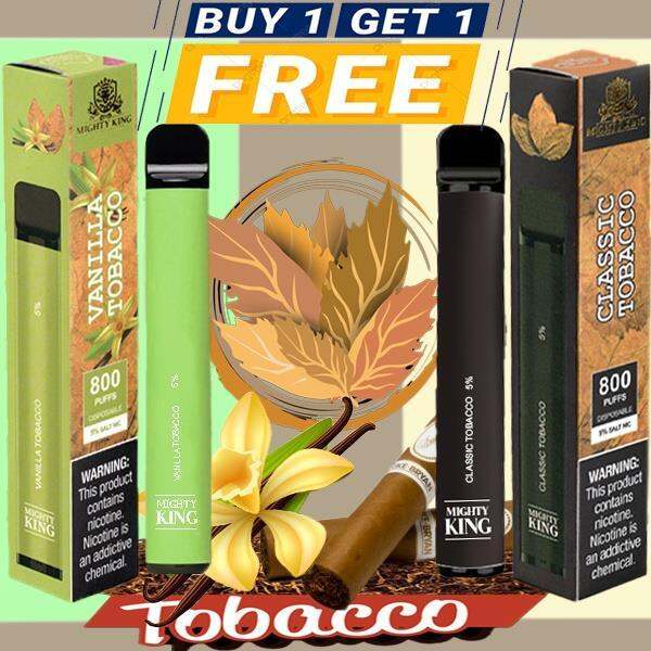 Buy 1 Take 1 LEGIT MIGHTY KING PUFF BAR Plus 800 PUFFS 5 SALTNIC Vape
