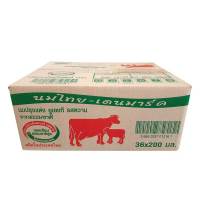 Thai-Denmark Milk ไทย-เดนมาร์ค นมปรุงแต่งยูเอชที รสหวาน 200 มล. แพ็ค 36 กล่อง RU Shop
