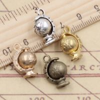 10Pcs Charms 3D Earth Rotatable Globe 18X12x9mm Tibetan Silver Color Pendants Antique Jewelry Making DIY Handmade Craft