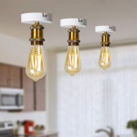 New Style White E27 Ceiling Light Loft Vintage Round Retro Industrial Design Edison Bulb Home Bar Cafe Shop Lighting Fixture