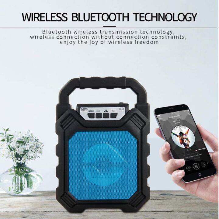 การจัดส่งในประเทศไทย-ลำโพง-bluetooth-ไร้สาย-ซับวูฟเฟอร์-รองรับไมโครโฟน-บลูทู-ธ-usb-การ์ด-tf-วิทยุ-ลำโพง-bluetooth-พกพา