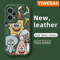 YIWESAN เคสสำหรับ F5 POCO เคสลายการ์ตูนอนิเมะสปันจ์บ็อบดีไซน์ใหม่นุ่มหนังแบบบางเคสเคสกันกระแทกกล้องกันกระแทก