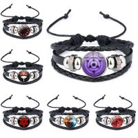 Anime Sharingan Eye Bracelet Vintage Figure Leather Bracelets Goth Fashion Bangle For Fans Men Jewelry Gifts 2021 Trendy