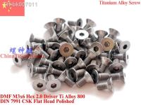 ┇♤✒  DIN 7991 β Titanium Alloy screw M3x5 M3x6 M3x8 M3x10 M3x12 M3x14 M3x15 M3x16 Flat Head Hex 2.0 Driver 10 pcs QCTI Screw